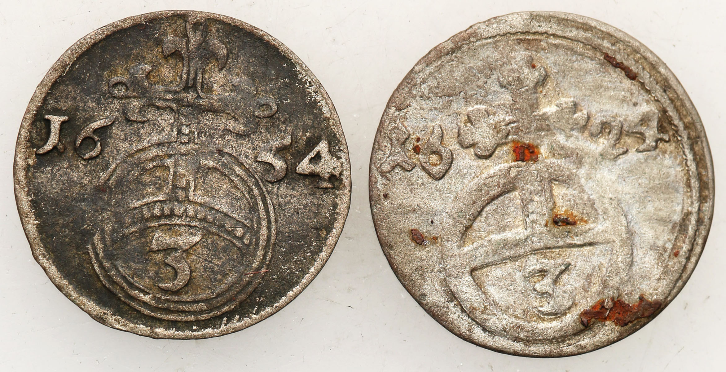 Śląsk, Greszel 1624, 1654, Wrocław, zestaw 2 monet